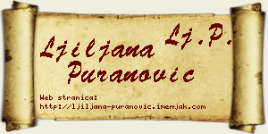 Ljiljana Puranović vizit kartica